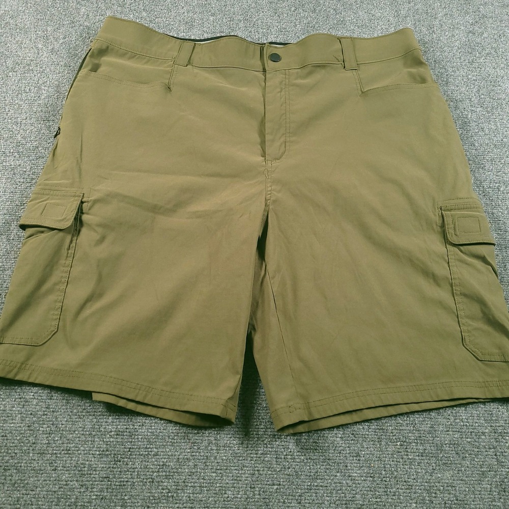 Orvis Shorts Mens 40 Olive Green Cargo Hiking Quick Dry Stretch Zip Pockets